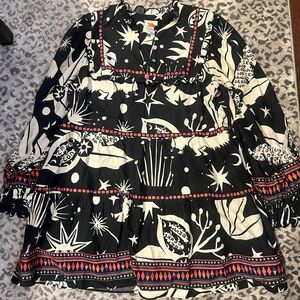 FARM Rio Black and White Mini Dress